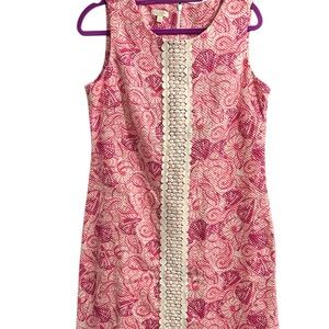 Talbots Pink and Cream Paisley Mini Dress